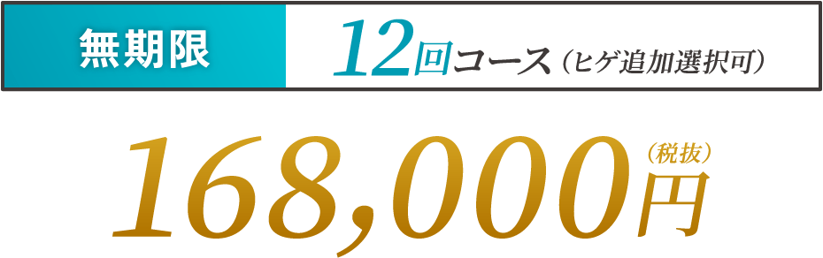 無期限 12回コース 168,000円(税抜)
